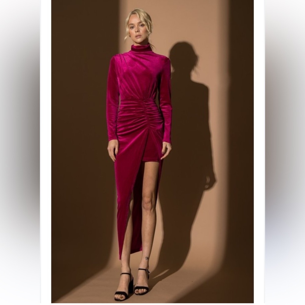 KAT Velvet Mockneck Dress